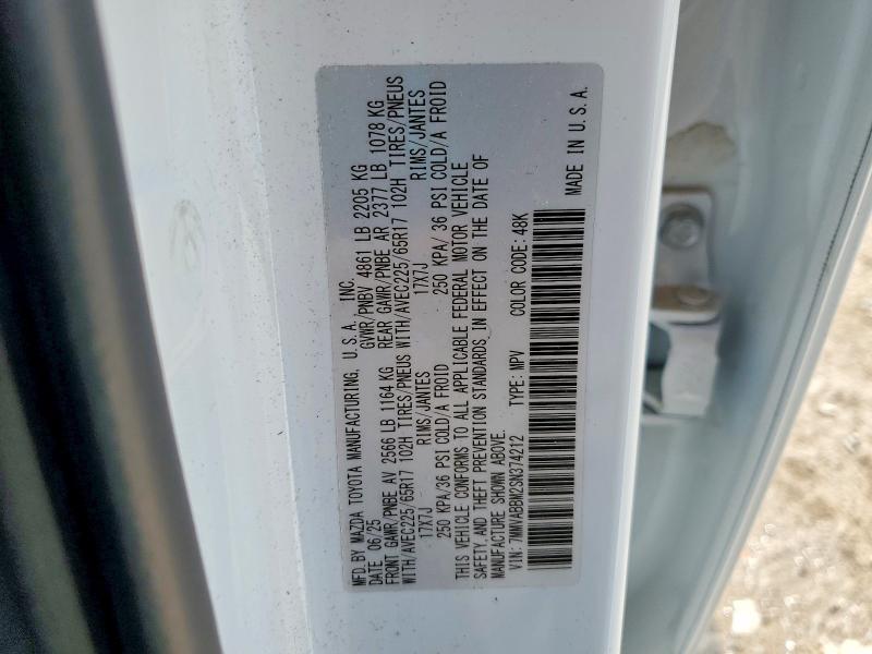 Продаж на аукціоні авто 2025 Mazda Cx-50, vin: 7MMVABBM2SN374212, номер лоту: 47030176