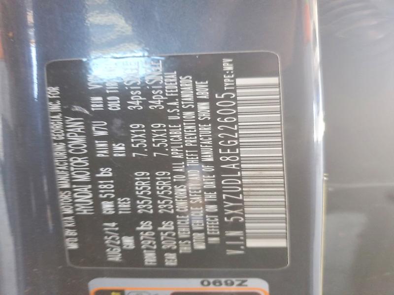 42005676 :رقم المزاد ، 5XYZUDLA8EG226005 vin ، 2014 Hyundai Santa Fe Sport مزاد بيع
