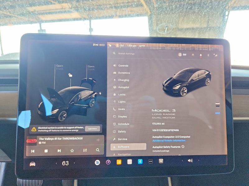 2018 Tesla Model 3 მანქანა იყიდება აუქციონზე, vin: 5YJ3E1EB3JF127469, აუქციონის ნომერი: 46899436