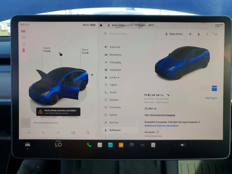 Продажа на аукционе авто 2023 Tesla Model Y, vin: 7SAYGAEE2PF666848, номер лота: 46338696