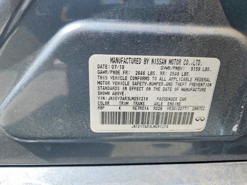 Aukcja sprzedaży 2020 Infiniti Q50, vin: JN1EV7AR3LM251219, numer aukcji: 47262996