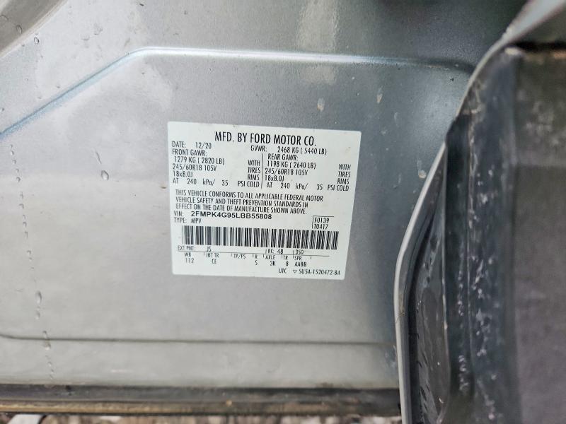 2020 Ford Edge მანქანა იყიდება აუქციონზე, vin: 2FMPK4G95LBB55808, აუქციონის ნომერი: 46992566