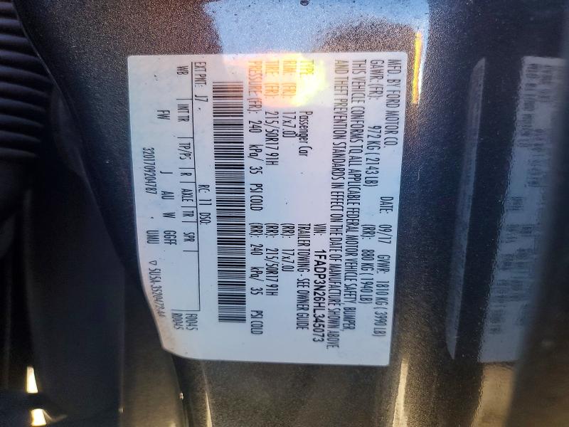 Aukcja sprzedaży 2017 Ford Focus, vin: 1FADP3N26HL345073, numer aukcji: 45696346