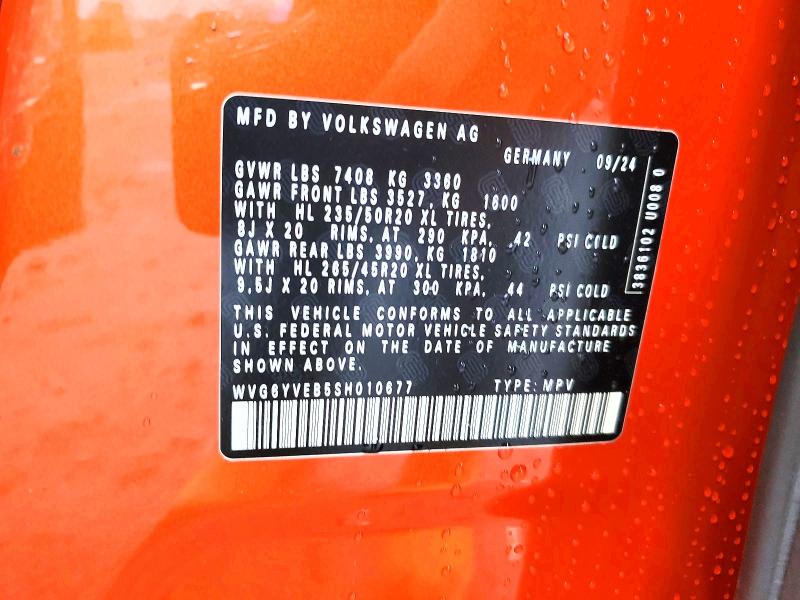 Aukcja sprzedaży 2025 Volkswagen Id Buzz, vin: WVG6YVEB5SH010677, numer aukcji: 79605605