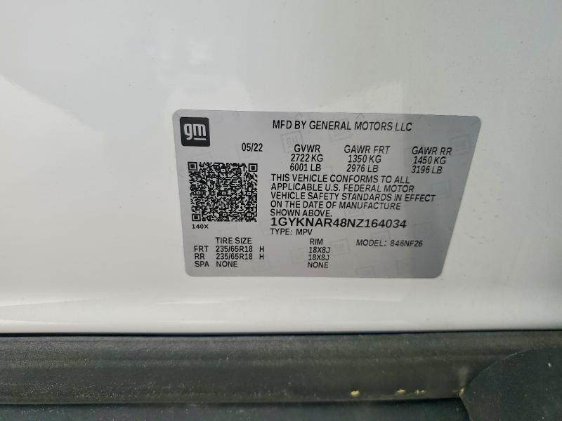Продаж на аукціоні авто 2022 Cadillac Xt5, vin: 1GYKNAR48NZ164034, номер лоту: 47430036