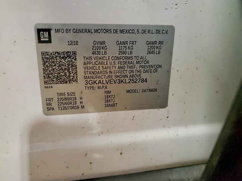 Aukcja sprzedaży 2019 Gmc Terrain, vin: 3GKALVEV3KL252784, numer aukcji: 47897236