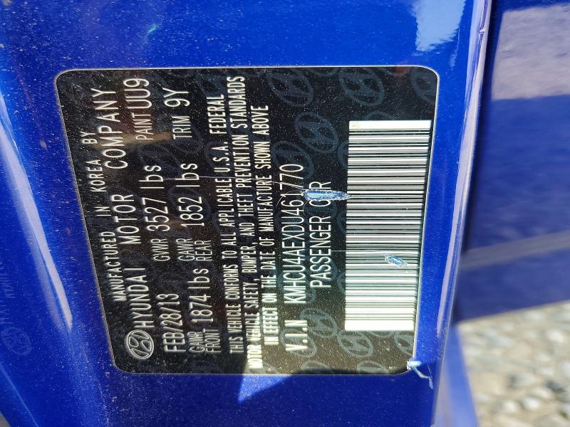 46551816 :رقم المزاد ، KMHCU4AEXDU461770 vin ، 2013 Hyundai Accent مزاد بيع