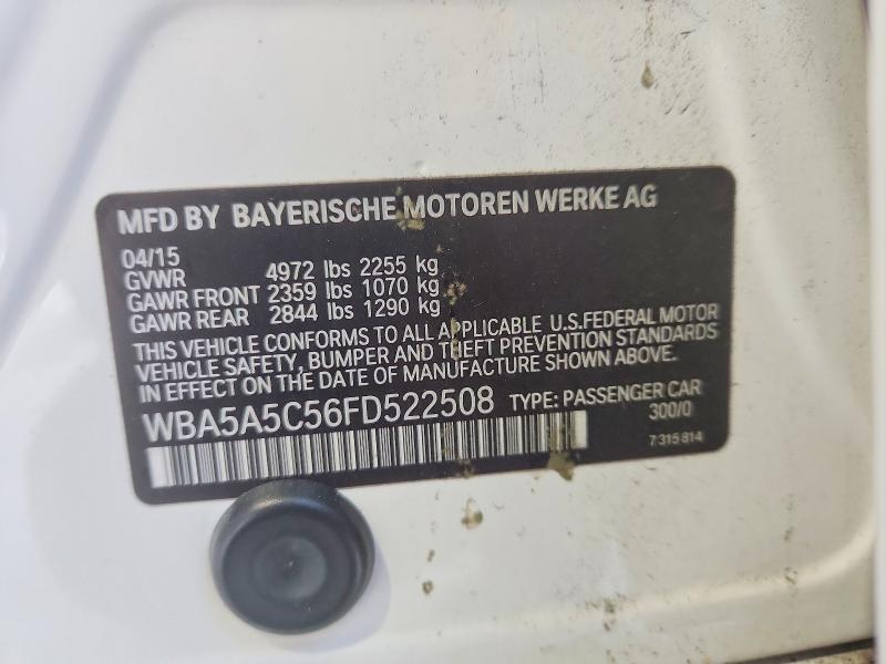 2015 Bmw 528 მანქანა იყიდება აუქციონზე, vin: WBA5A5C56FD522508, აუქციონის ნომერი: 45952846