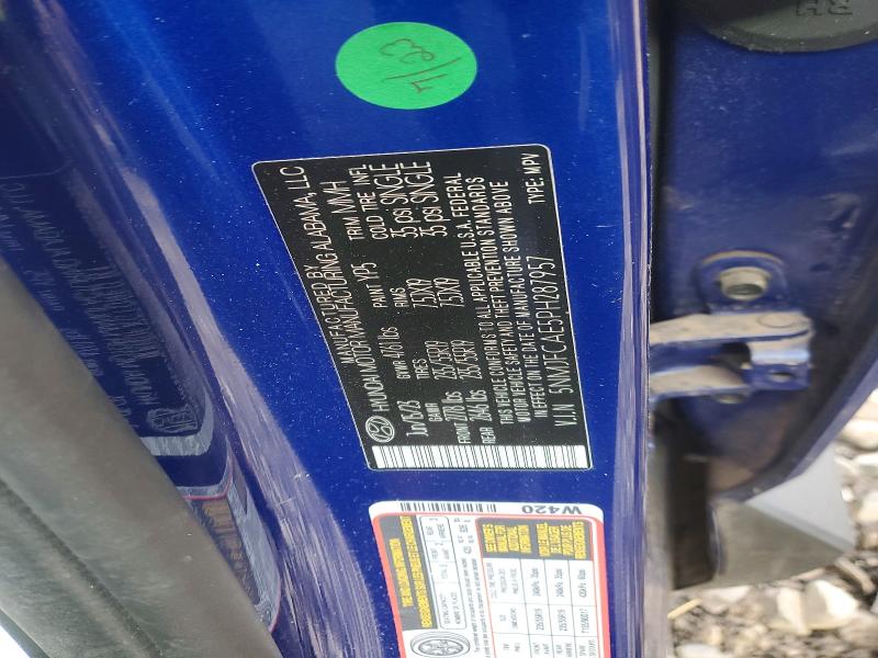 46849396 :رقم المزاد ، 5NMJFCAE5PH287957 vin ، 2023 Hyundai Tucson مزاد بيع