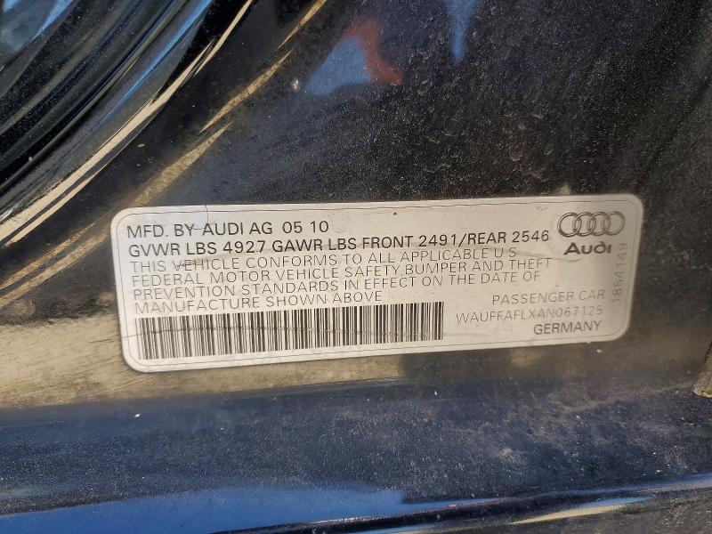 Продаж на аукціоні авто 2010 Audi A4, vin: WAUFFAFLXAN067125, номер лоту: 46920256