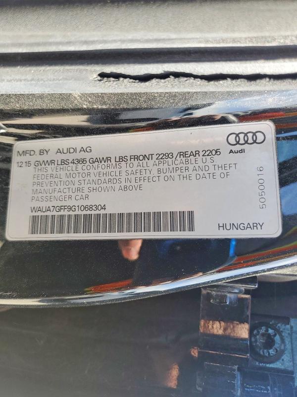Продажа на аукционе авто 2016 Audi A3, vin: WAUA7GFF9G1068304, номер лота: 46478806