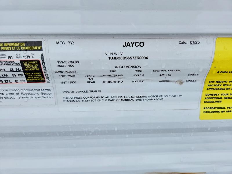79658885 :رقم المزاد ، 1UJBC0BS6S7ZR0094 vin ، 2025 Jay Jay Flight مزاد بيع