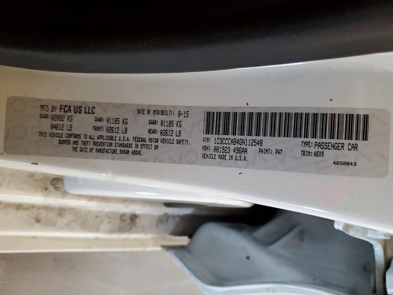 47471046 :رقم المزاد ، 1C3CCCAB4GN112548 vin ، 2016 Chrysler 200 مزاد بيع