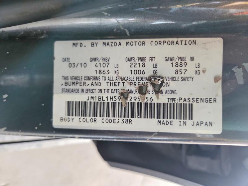 Aukcja sprzedaży 2010 Mazda Mazda 3, vin: JM1BL1H59A1295956, numer aukcji: 46766676