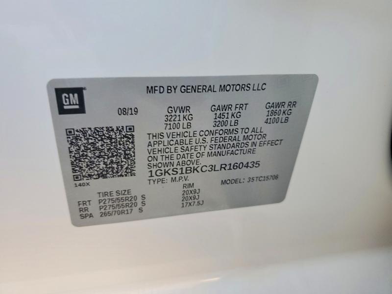 Продаж на аукціоні авто 2020 Gmc Yukon, vin: 1GKS1BKC3LR160435, номер лоту: 47078376