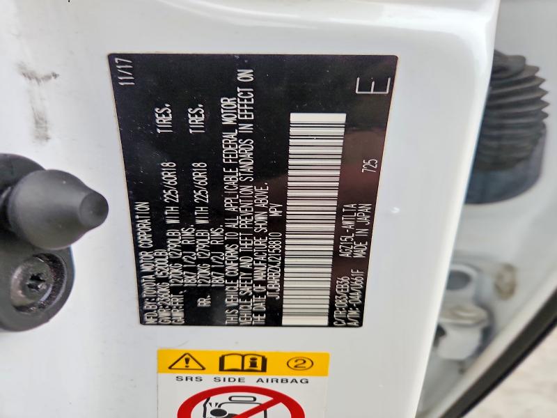 45807496 :رقم المزاد ، JTJBARBZXJ2158810 vin ، 2018 Lexus Nx 300 مزاد بيع