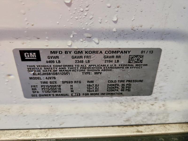 Продаж на аукціоні авто 2013 Buick Encore, vin: KL4CJHSB1DB112561, номер лоту: 47833886