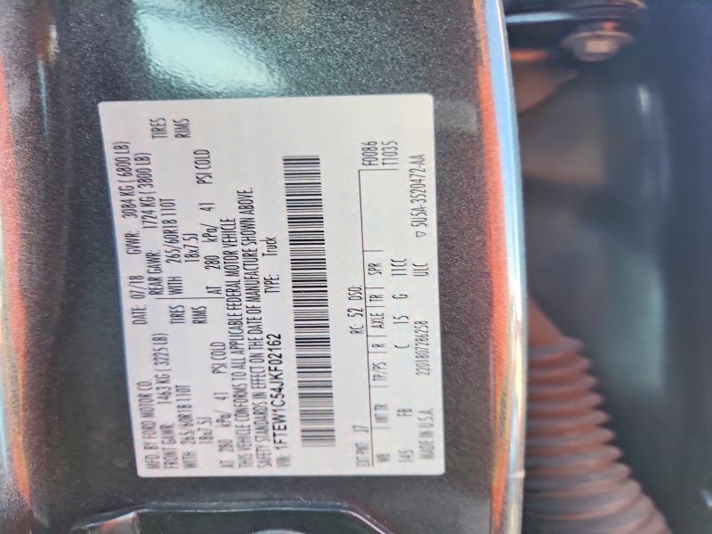 Aukcja sprzedaży 2018 Ford F150, vin: 1FTEW1C54JKF02162, numer aukcji: 45517596