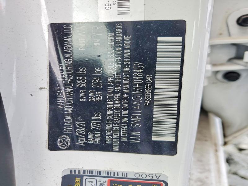 2021 Hyundai Elantra მანქანა იყიდება აუქციონზე, vin: 5NPLL4AG1MH048459, აუქციონის ნომერი: 48134466