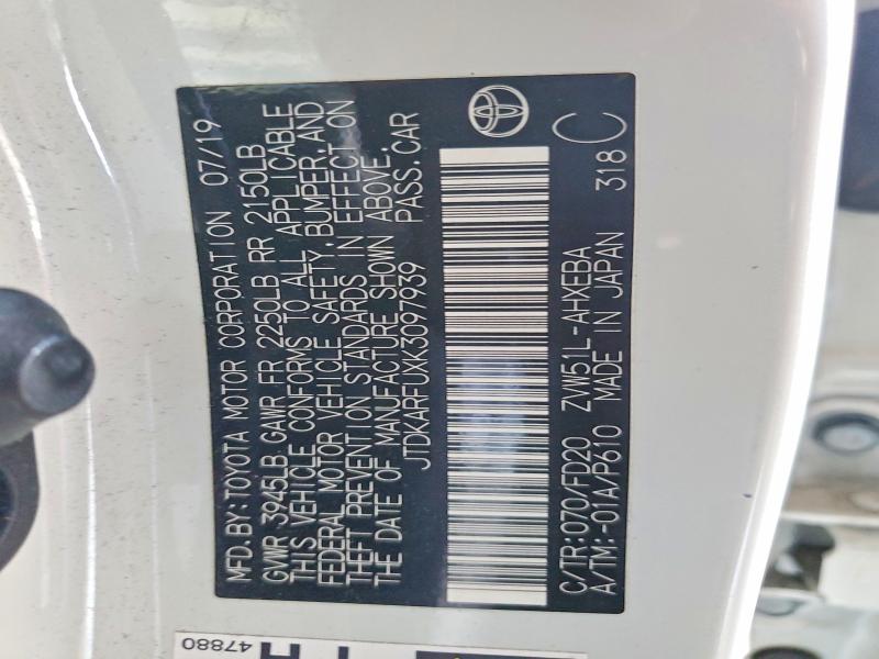 Продаж на аукціоні авто 2019 Toyota Prius, vin: JTDKARFUXK3097939, номер лоту: 79432435