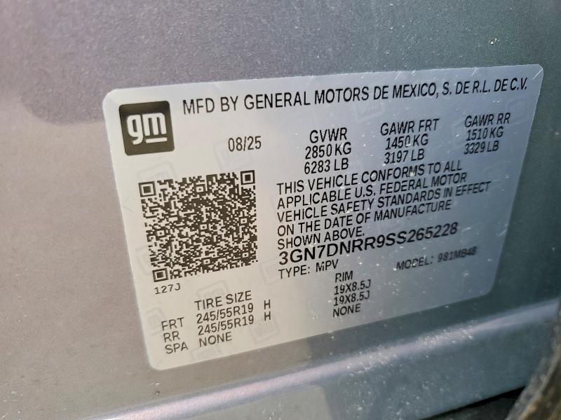 Aukcja sprzedaży 2025 Chevrolet Equinox, vin: 3GN7DNRR9SS265228, numer aukcji: 79770855