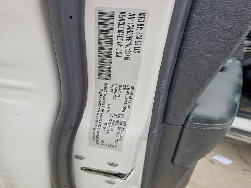 2022 Dodge Durango მანქანა იყიდება აუქციონზე, vin: 1C4RDJFG1NC184716, აუქციონის ნომერი: 79362505