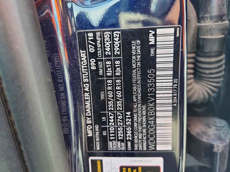 Aukcja sprzedaży 2019 Mercedes-benz Glc, vin: WDC0G4KB0KV133505, numer aukcji: 47212366