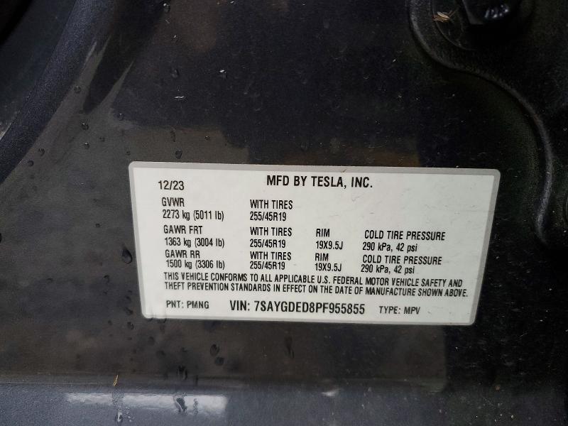 Продажа на аукционе авто 2023 Tesla Model Y, vin: 7SAYGDED8PF955855, номер лота: 46273676