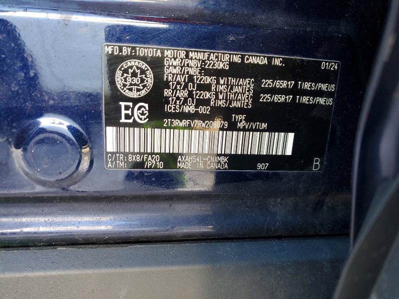 Продажа на аукционе авто 2024 Toyota Rav4 Hybrid, vin: 2T3RWRFV7RW206079, номер лота: 79283005
