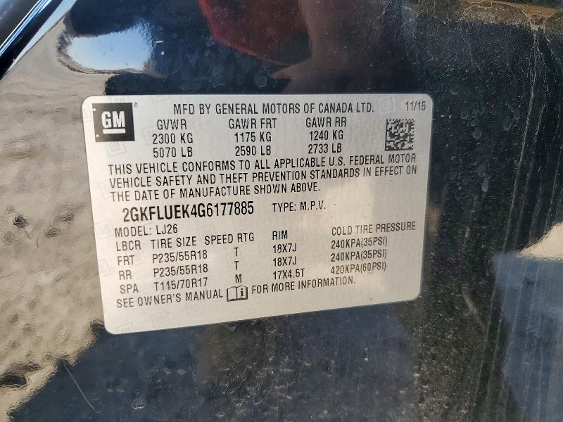 Продажа на аукционе авто 2016 Gmc Terrain, vin: 2GKFLUEK4G6177885, номер лота: 47587436