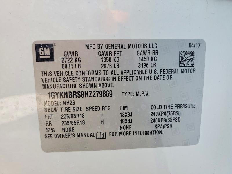 Aukcja sprzedaży 2017 Cadillac Xt5, vin: 1GYKNBRS8HZ279869, numer aukcji: 48273586