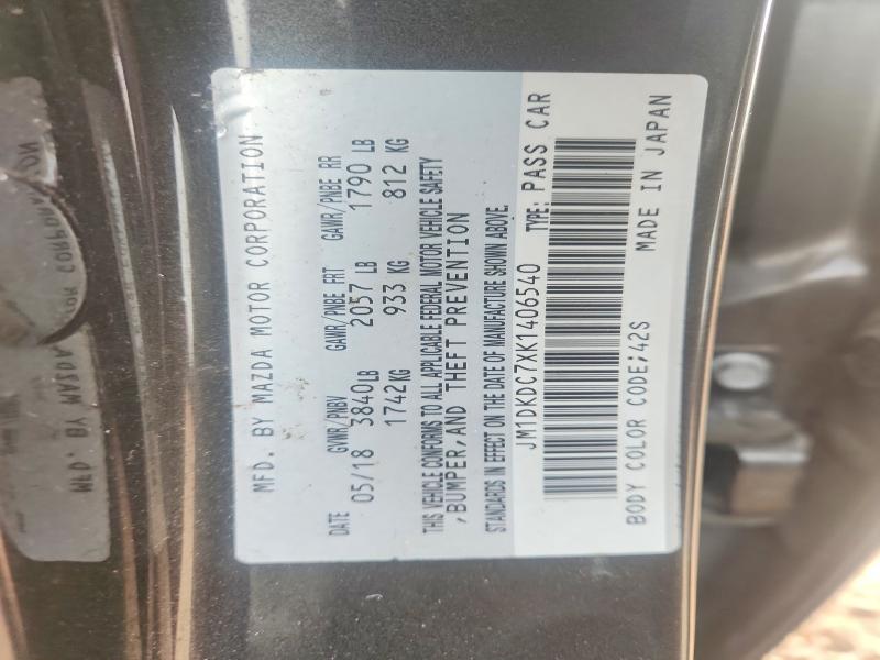 Aukcja sprzedaży 2019 Mazda Cx-3, vin: JM1DKDC7XK1406540, numer aukcji: 45609556