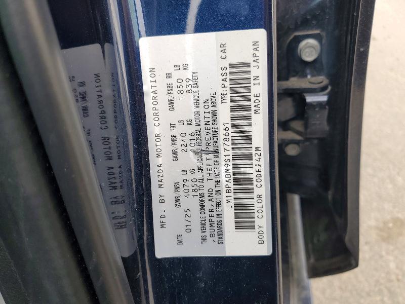 Продаж на аукціоні авто 2025 Mazda 3, vin: JM1BPABM9S1778661, номер лоту: 79886085