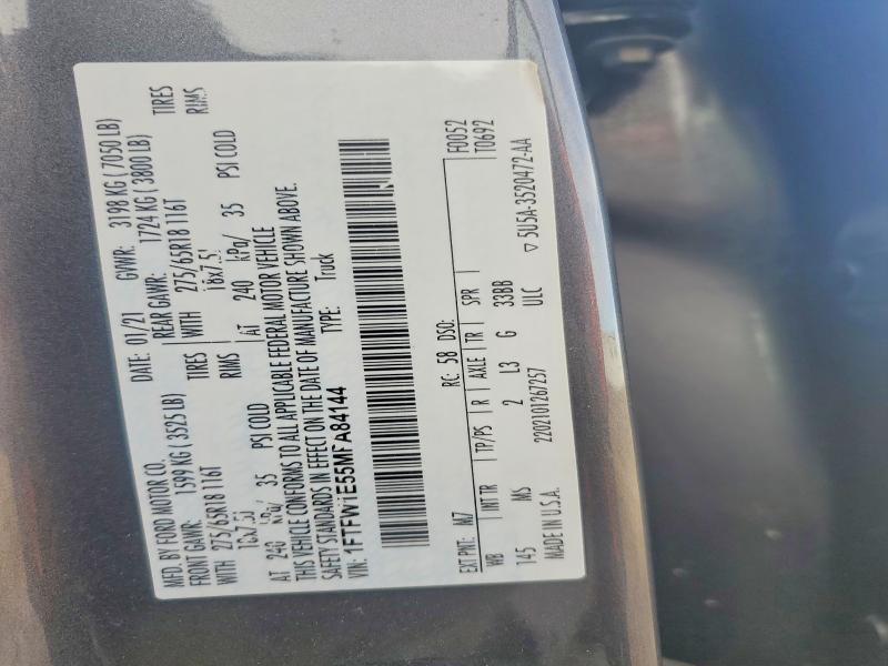 Продажа на аукционе авто 2021 Ford F150, vin: 1FTFW1E55MFA84144, номер лота: 45888206