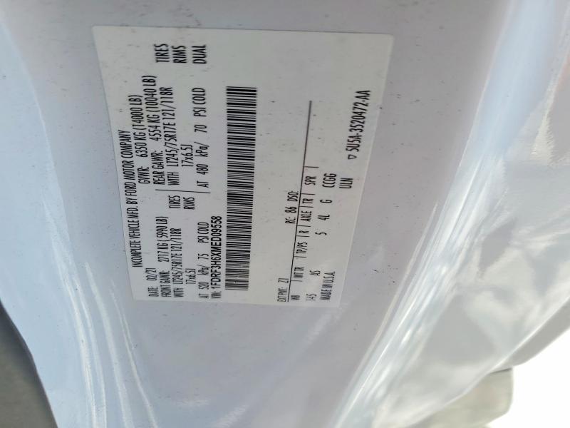 2021 Ford F350 მანქანა იყიდება აუქციონზე, vin: 1FDRF3H6XMED09558, აუქციონის ნომერი: 76622455
