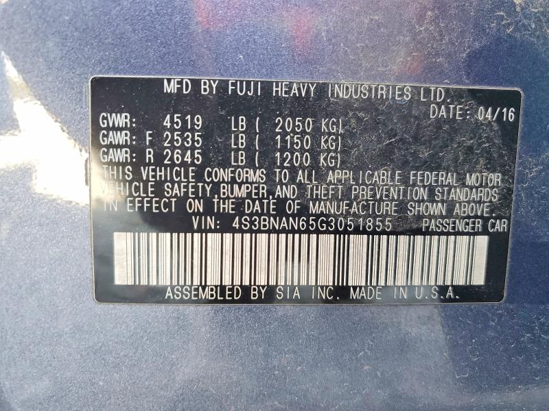 2016 Subaru Legacy მანქანა იყიდება აუქციონზე, vin: 4S3BNAN65G3051855, აუქციონის ნომერი: 47462376