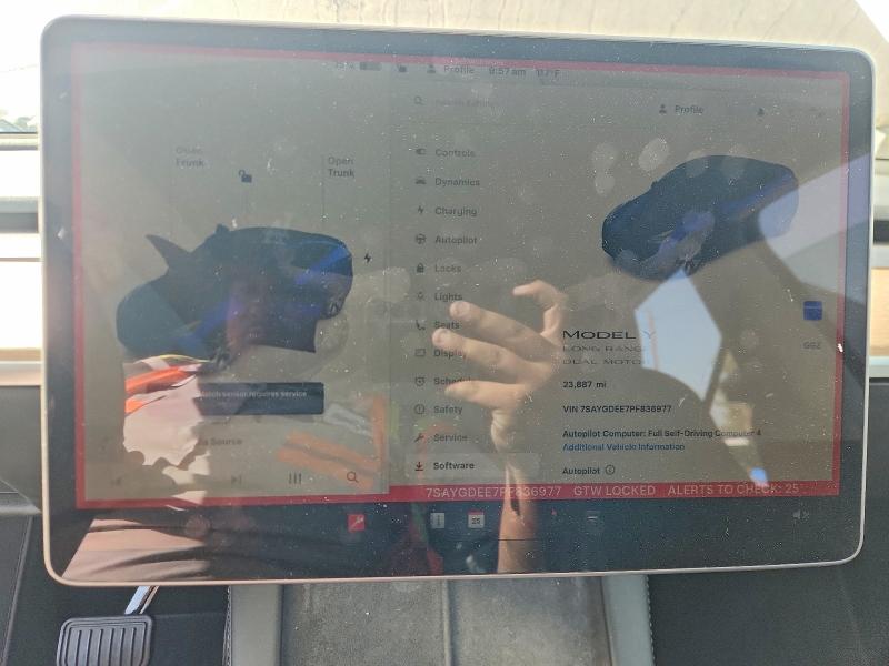 2023 Tesla Model Y მანქანა იყიდება აუქციონზე, vin: 7SAYGDEE7PF836977, აუქციონის ნომერი: 47027056