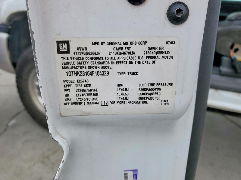 2004 Gmc Sierra მანქანა იყიდება აუქციონზე, vin: 1GTHK23164F104329, აუქციონის ნომერი: 48117406