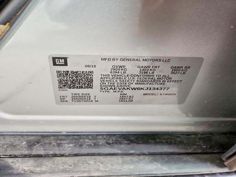 Продажа на аукционе авто 2019 Buick Enclave, vin: 5GAEVAKW6KJ134377, номер лота: 47821056