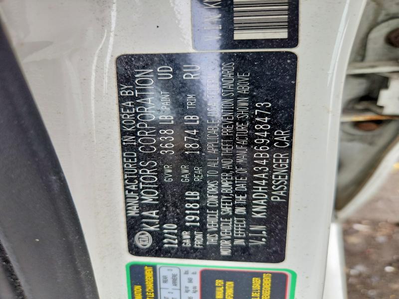 Aukcja sprzedaży 2011 Kia Rio, vin: KNADH4A34B6948473, numer aukcji: 47377566