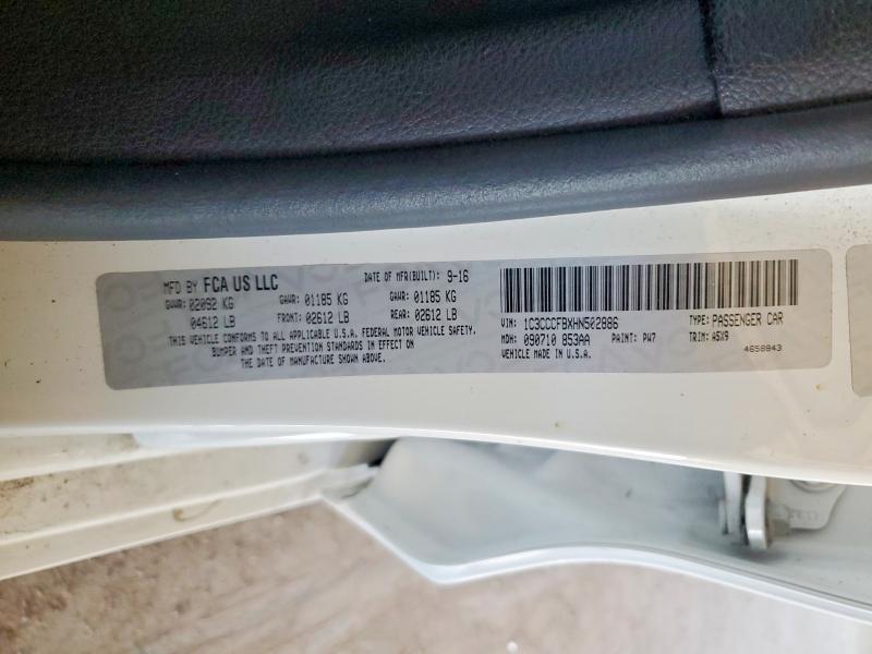 47379756 :رقم المزاد ، 1C3CCCFBXHN502886 vin ، 2017 Chrysler 200 مزاد بيع