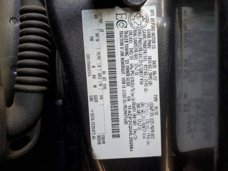 Aukcja sprzedaży 2017 Ford Focus, vin: 1FADP3N20HL292984, numer aukcji: 46983886