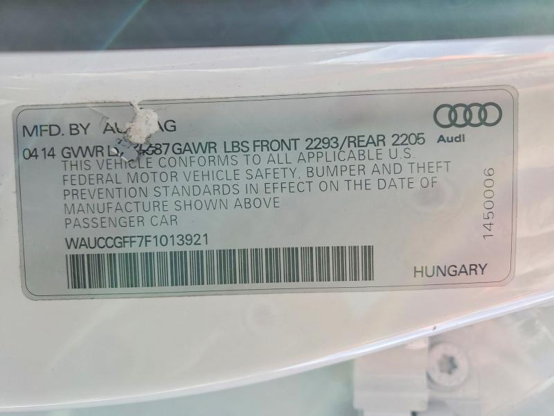 Aukcja sprzedaży 2015 Audi A3, vin: WAUCCGFF7F1013921, numer aukcji: 79001125