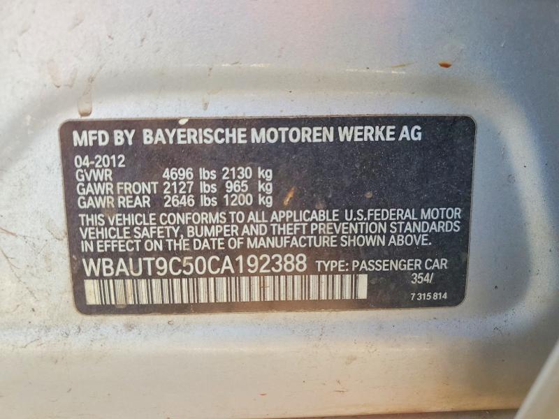 Продаж на аукціоні авто 2012 Bmw 328, vin: WBAUT9C50CA192388, номер лоту: 47594826