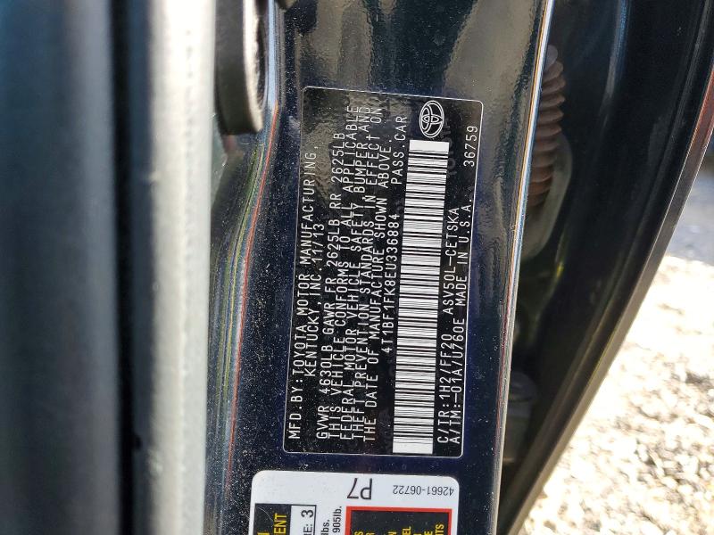 Продажа на аукционе авто 2014 Toyota Camry, vin: 4T1BF1FK8EU336884, номер лота: 47363056