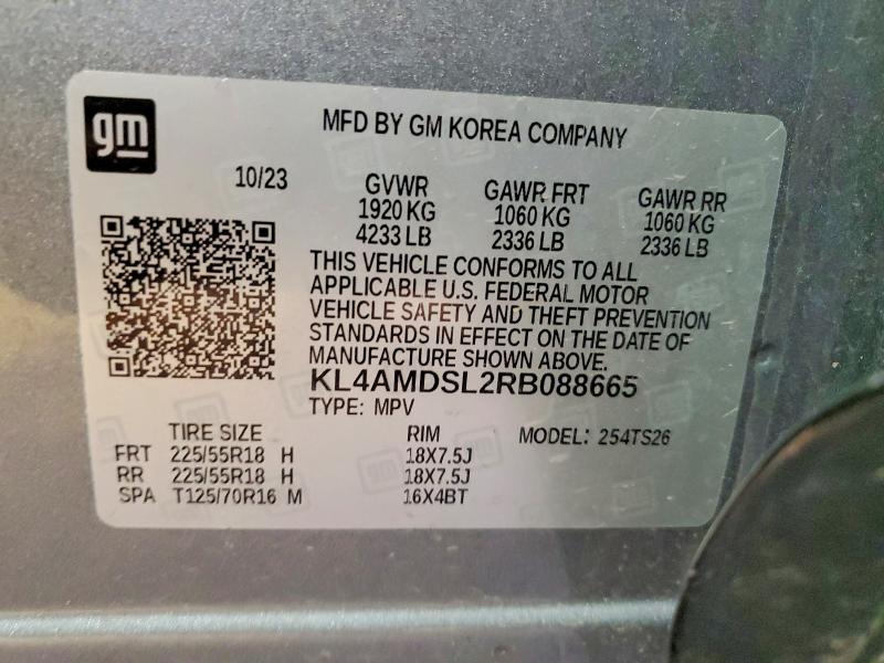 45752576 :رقم المزاد ، KL4AMDSL2RB088665 vin ، 2024 Buick Encore Gx مزاد بيع
