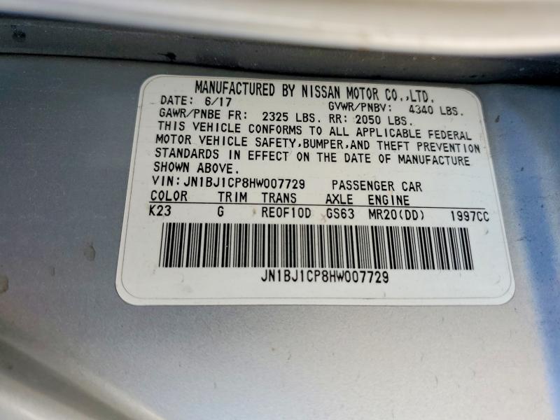 Aukcja sprzedaży 2017 Nissan Rogue Sport, vin: JN1BJ1CP8HW007729, numer aukcji: 45784916