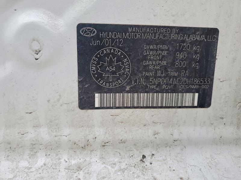 Продаж на аукціоні авто 2013 Hyundai Elantra, vin: 5NPDH4AE2DH186533, номер лоту: 79444155
