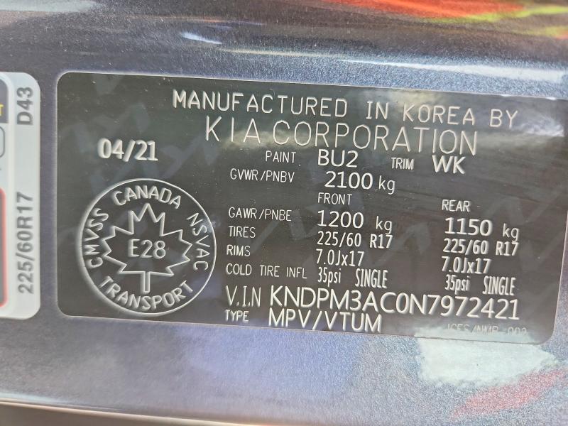 Aukcja sprzedaży 2022 Kia Truck/van Sportage Lx 4dr 2wd, vin: KNDPM3AC0N7972421, numer aukcji: 41916216