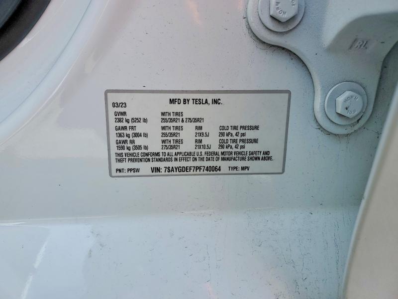 2023 Tesla Model Y მანქანა იყიდება აუქციონზე, vin: 7SAYGDEF7PF740064, აუქციონის ნომერი: 79990405